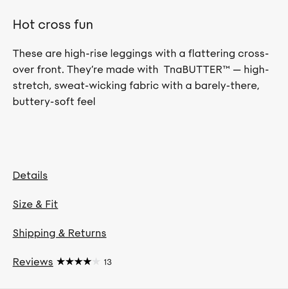 New TNA Hot Cross Leggings Size Large Butter Leggings Mirror Blue Tights - Picture 10 of 11